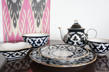 画像をギャラリービューアに読み込む, ウズベキスタン綿花柄陶器　ALL SET (１set )
