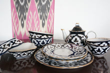 画像をギャラリービューアに読み込む, ウズベキスタン綿花柄陶器　ALL SET (２set )
