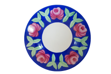 画像をギャラリービューアに読み込む, Vintage Plate (Set) - 1203 - Blue&amp;Pink rose-2
