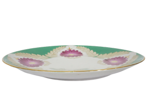 Vintage Plate (Set) - 1201 - Green&Pink flower