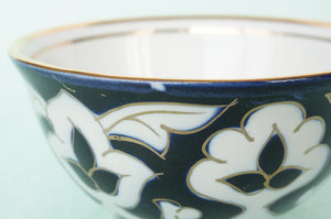 ウズベキスタン綿花柄陶器　プレート ・ティーカップ　２枚セット